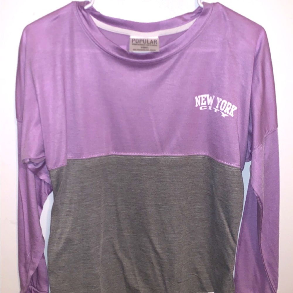 Purple Gray Long Sleeves New York